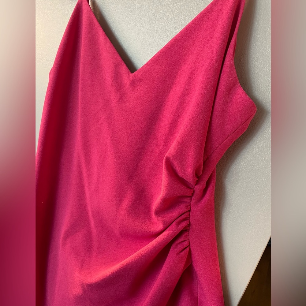 Black Halo Hot Pink Cocktail Dress, Revolve Wedding Guest Dress - Picture 4 of 7